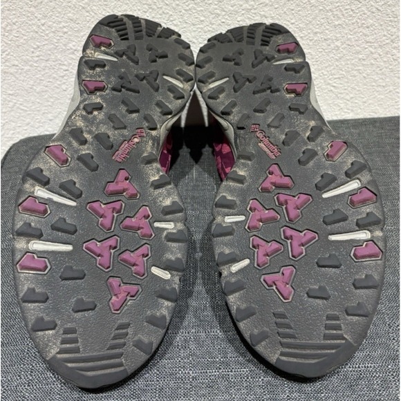 Columbia Outdry Womens Hiking Shoes Outdoor Waterproof Sz 9 Maroon - Picture 4 of 7